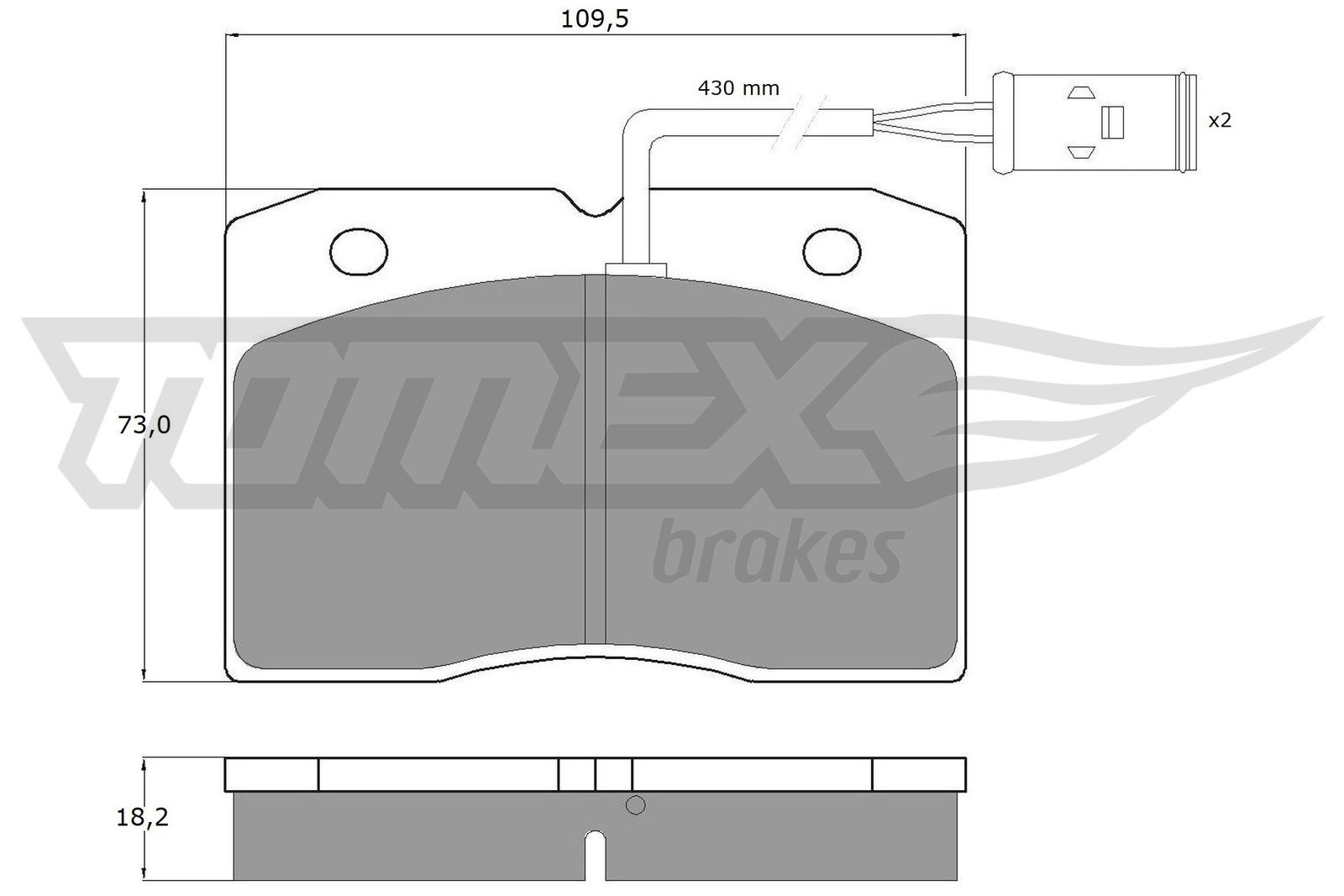 Obrázok Sada brzdových platničiek kotúčovej brzdy TOMEX Brakes  TX1140